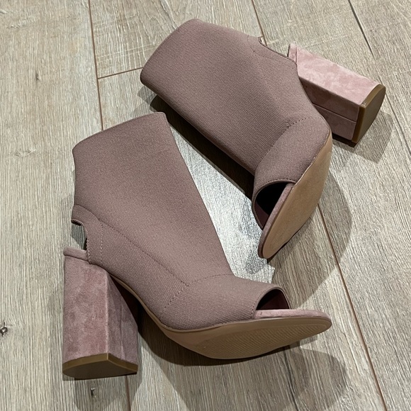 Steve Madden Blush Open Toe Sock Bootie - Picture 3 of 5